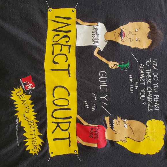 VINTAGE, XL, Mens, Beavis & Butthead Insect Court Short sleeve Tee, MTV, 1993 - Picture 6 of 9